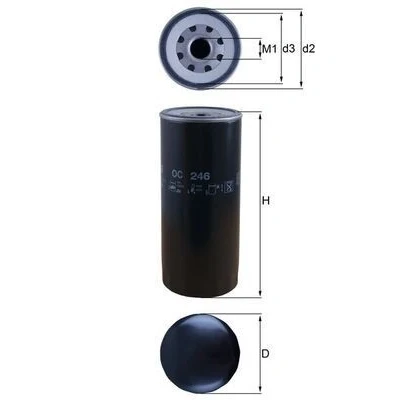 Billede af MAHLE ORIGINAL OC 246 Oliefilter Påskruet filter SCANIA: P,G,R,T series