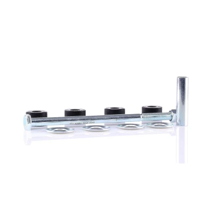 Billede af FEBI BILSTEIN 42981 Stabstag venstre foraksel, højre foraksel M10 x 1,5 med leje, møtrik, underlægskiver Stål sølv TOYOTA: HILUX 5 Pick up