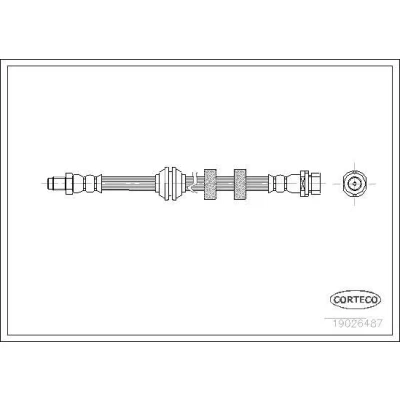 Billede af CORTECO 19026487 Bremseslange foraksel 340