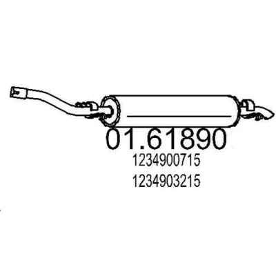 Billede af MTS 01.61890 Lydpotte 1310 MERCEDES BENZ: W123 Coupe, Sedan