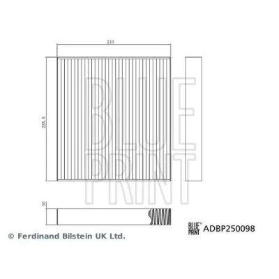 Billede af Kabineluftfilter BLUE PRINT ADBP250098