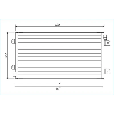 Billede af VALEO 817689 Kondensator uden tørrer Aluminium 382 R 134a