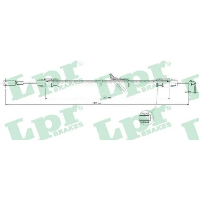 Billede af LPR C0140B Håndbremsekabel 1468/365 VOLKSWAGEN: Crafter 30 50 Ladvogn/Chassis