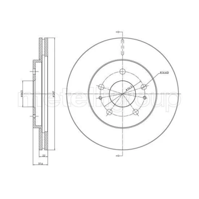 Billede af Bremseskive METELLI 23 1687C