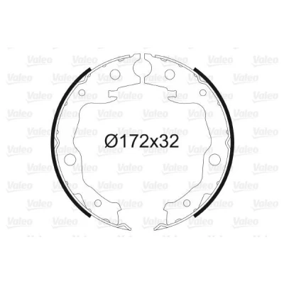 Billede af VALEO 564168 Håndbremseklodser bagaksel uden bremsecylinder NISSAN: Qashqai / Qashqai+2 I, X Trail, Juke