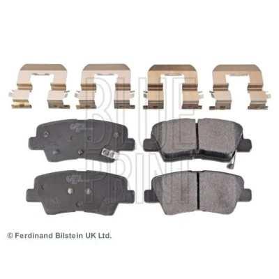 Billede af BLUE PRINT ADG042138 Bremseklodser bagaksel med akustisk advarsel for slid befæstelsesmateriale HYUNDAI: i10 I, II Hatchback, KIA: RIO 3