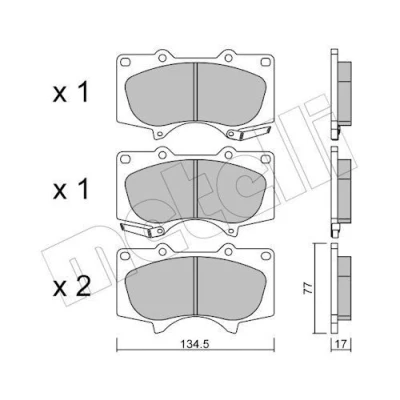 Billede af Bremseklodser METELLI 22 0454 0