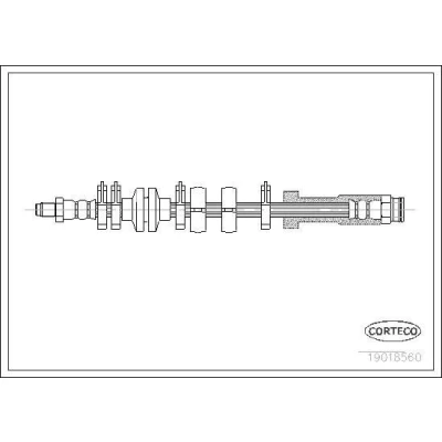 Billede af CORTECO 19018560 Bremseslange foraksel 372 FIAT: Panda II Hatchback