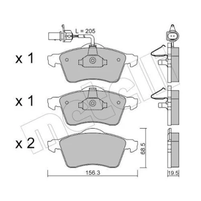 Billede af Bremseklodser METELLI 22 0263 1