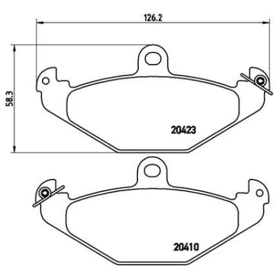 Billede af BREMBO P 68 017 Bremseklodser Ekskl. slidadvarselskontakt uden tilbehør