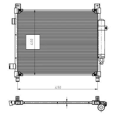 Billede af NRF 53594 Radiator Aluminium 686 425 16 Loddet køleripper