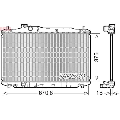 Billede af DENSO DRM40105 Radiator 671 370 16 HONDA: CIVIC 8 Hatchback