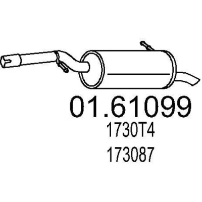 Billede af MTS 01.61099 Lydpotte 900 PEUGEOT: 207 Hatchback, CC, SW
