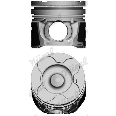 Billede af NÜRAL 87 424000 00 Motor Stempel 75 med kølekanal, stempelringholder, til Trapez plejlstang FORD: Focus 2, 2 Kombi, FIESTA 6
