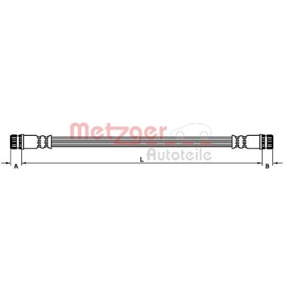 Billede af METZGER 4110474 Bremseslange 268 MITSUBISHI: COLT 6