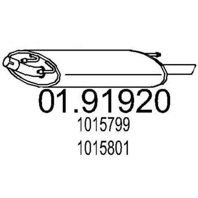Billede af MTS 01.91920 Lydpotte 810 FORD: FIESTA 4, MAZDA: 121 III Hatchback