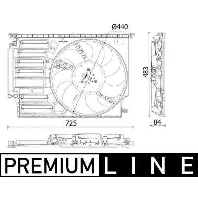 Billede af MAHLE ORIGINAL CFF 547 000P Køleventilator 440,0 12,0 850.0 elektrisk