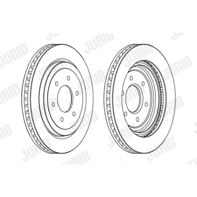 Billede af JURID 563024JC 1 Bremseskiver 320 28 6 ventileret coatet uden skruer NISSAN: NP300 Navara Pick up