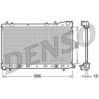 Billede af DENSO DRM36001 Radiator Aluminium 360mm 686mm 16mm SUBARU: Forester II (SG) 2.0 AWD, S Turbo 2.5 X AWD 2002 2008