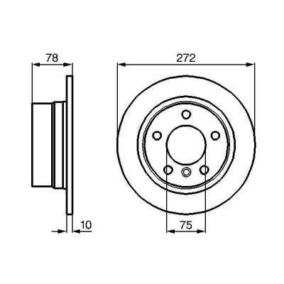 Billede af BOSCH 0 986 478 641 Bremseskiver 272 10 5 120 fuldstændigt coatet højkarboniseret BMW: 3 Compact