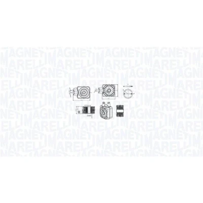 Billede af MAGNETI MARELLI 350300003600 Olieradiator VOLKSWAGEN: GOLF 4, Multivan 5 (7HM, 2, AUDI: A4 B5 Avant, A3 Hatchback, Sedan, VOLVO: V70 2