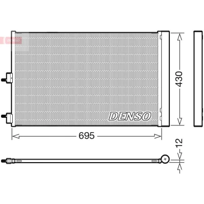 Billede af DENSO DCN17061 Kondensator med tørrer R 134a