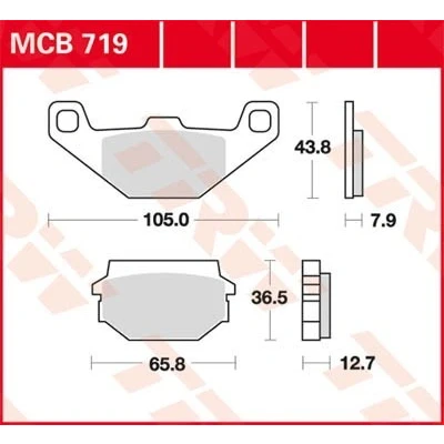 Billede af TRW Organic Allround MCB719 Bremseklodser