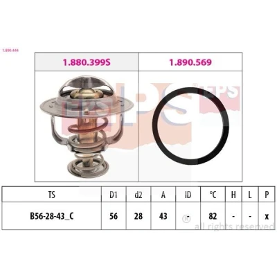 Billede af FACET 7.8444 Termostat 82 56 Made in Italy OE Equivalent med pakning TOYOTA: Avensis Verso, Corolla VIII Compact, I Sedan, LEXUS: IS 2