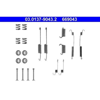 Billede af ATE 03.0137 9043.2 Tilbehørssæt, bremsebakker FORD: ESCORT 4 Cabriolet,