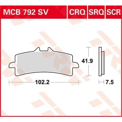 Billede af TRW Hyper Carbon Racing MCB792CRQ Bremseklodser