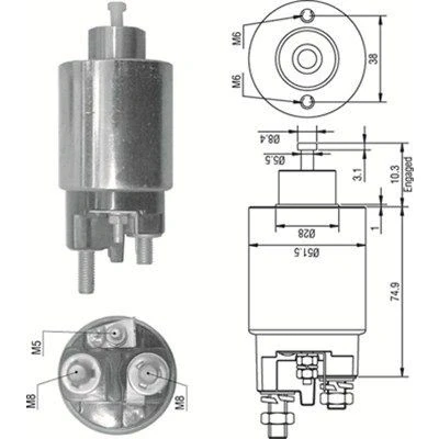 Billede af MAGNETI MARELLI 940113050354 Magnetafbryder, starter CITROËN: C4 I Grand Picasso, Berlingo / First I, PEUGEOT: 407 Sedan, Boxer Van