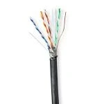 Billede af Netværkskabel Roll CAT6 Solid S/FTP Kobber 100.0 m Udendørs Runde PE Sort Gaveæske