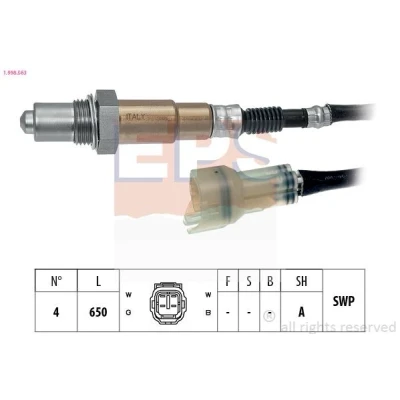 Billede af EPS 1.998.563 Lambdasonde opvarmet, pladesonde, Gevind, forsmurt SUZUKI: SWIFT 3, IGNIS 2, SX4 I Hatchback