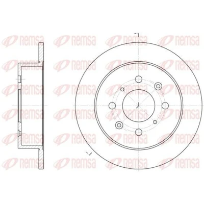 Billede af REMSA 6521.00 Bremseskiver bagaksel 239, 239 9 4 fuldstændigt HONDA: Jazz 3, CIVIC 6 Hatchback, CRX 3