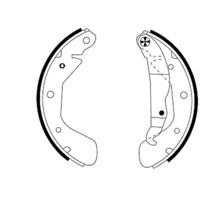 Billede af TEXTAR 91044800 Bremsebakker 200 29 med håndbremsegreb tilbehør OPEL: Astra F CC, Corsa B Hatchback