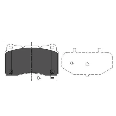 Billede af KAVO PARTS KBP 8021 Bremseklodser med akustisk advarsel for slid OPEL: Insignia A Sports Tourer, Hatchback, Sedan