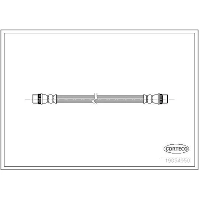 Billede af CORTECO 19034950 Bremseslange bagaksel 215 M10X1 PEUGEOT: 207 Hatchback, SW, 2008 Stationcar, CITROËN: C3 Picasso