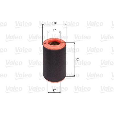 Billede af VALEO 585695 Luftfilter 304 170 Filterindsats med forfilter FIAT: Ducato III Ladvogn / Chassis, Bus, Van, PEUGEOT: Boxer Van