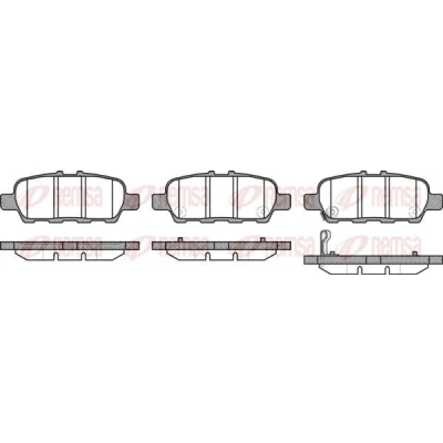 Billede af REMSA 0876.31 Bremseklodser bagaksel med akustisk advarsel for slid NISSAN: Qashqai / Qashqai+2 I, Juke, Leaf SUZUKI: Grand Vitara 2 SUV