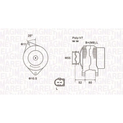 Billede af MAGNETI MARELLI 063731837010 Generator 14V 140A FIAT: Ducato III Ladvogn / Chassis, Van, II Van