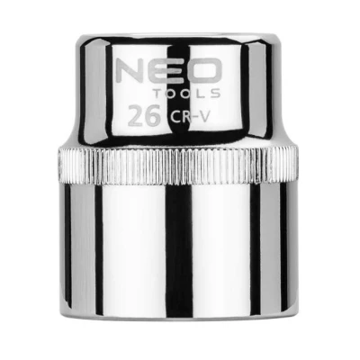Billede af NEO TOOLS 08 026 Skraldenøgleindsats (Hexagon) 1/2 3124 26 mm Krom vanadium stål SuperLock
