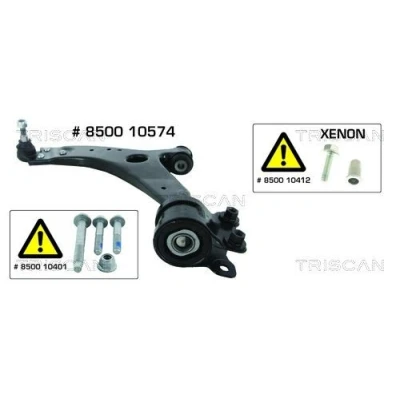 Billede af TRISCAN 8500 10574 Bærearm med bære /styreled, gummileje krydsarm 17,8, 21,8 FORD: Focus 2 Kombi, 2, C Max, VOLVO: C30, S40 II, V50