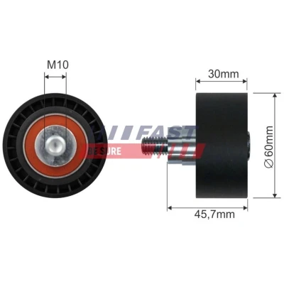 Billede af Medløberhjul, multi V rem FAST FT44566