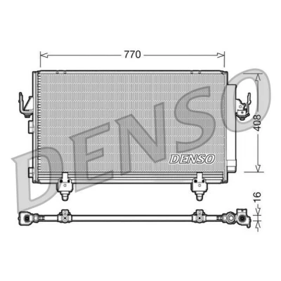 Billede af DENSO DCN50031 Kondensator med tørrer 770x408x16 R 134a 770 TOYOTA: RAV4 II SUV