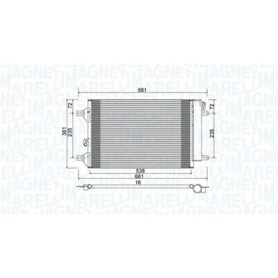 Billede af MAGNETI MARELLI 350203910000 Kondensator med tørrer 538x358x16 358 538 16