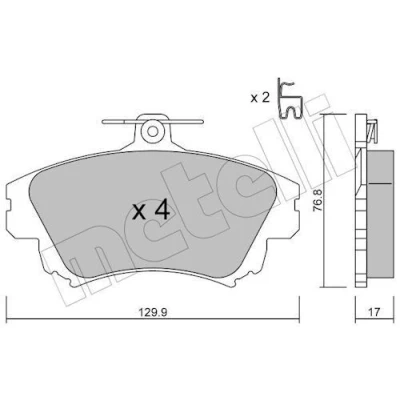 Billede af Bremseklodser METELLI 22 0286 0