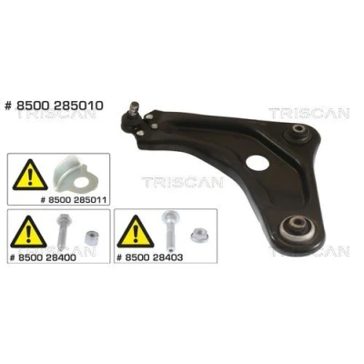 Billede af TRISCAN 8500 285010 Bærearm med bære /styreled, gummileje krydsarm 18, 15,5 PEUGEOT: 208 I Hatchback