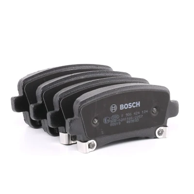Billede af BOSCH 0 986 424 124 Bremseklodser Low Metallic med akustisk advarsel for slid anti knirke plade, monteringsvejledning