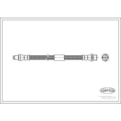 Billede af CORTECO 19032520 Bremseslange bagaksel 183