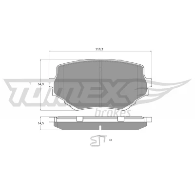 Billede af TOMEX brakes TX 13 60 Bremseklodser foraksel med akustisk advarsel for slid tilbehør SUZUKI: Grand Vitara 2 SUV, 1 SUV